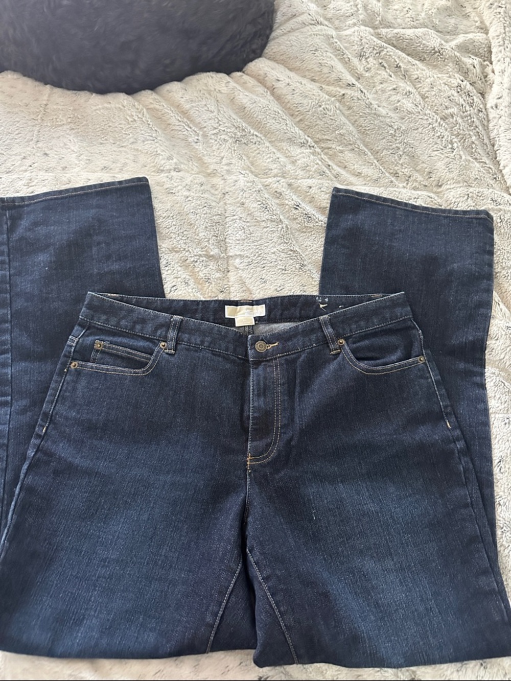 Michael Kors Dark Blue Straight-Leg Women’s Jeans.